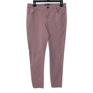 Buffalo David Bitton Aubrey Mid Rise Stretch Super Soft Ankle Glazer Jeans Pink